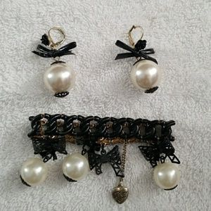 Betsey Johnson Earrings & Bracelet set